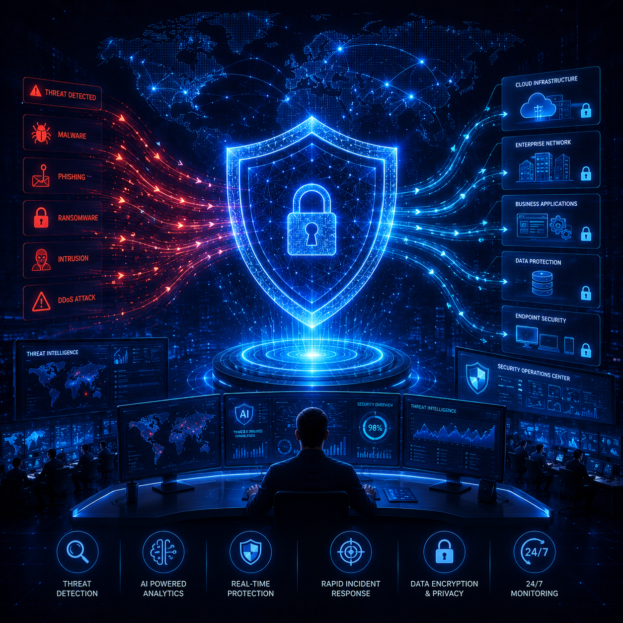 Cybersecurity operations center image
