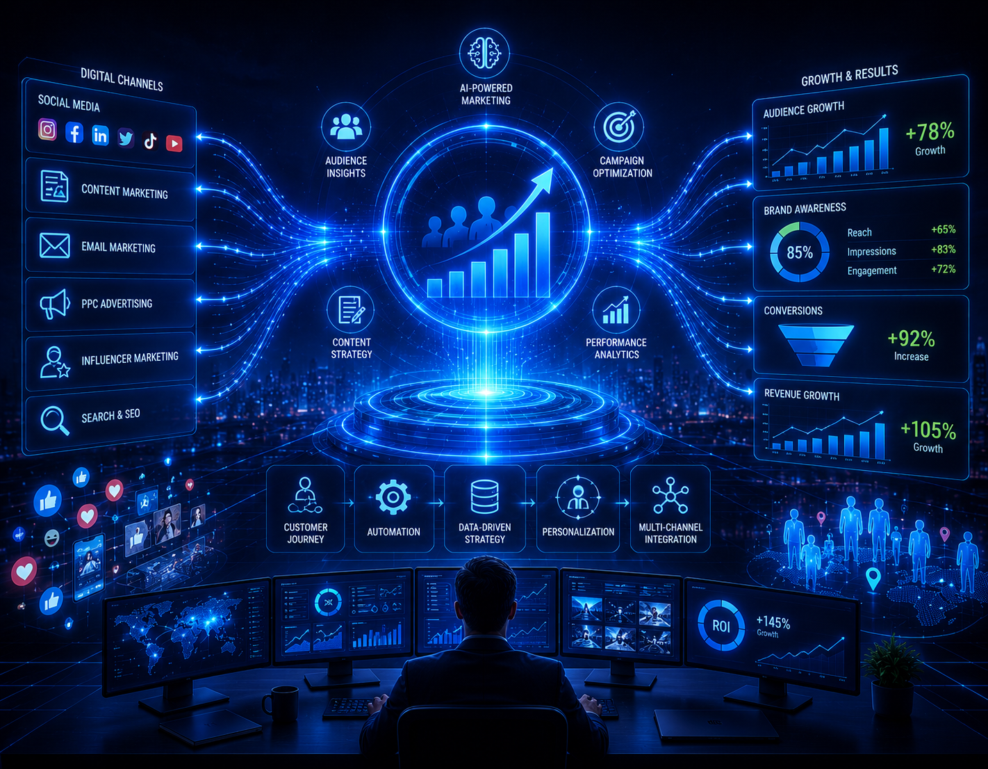 Digital marketing interface image